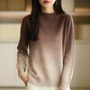 2024 Autumn/Winter Gradient Color Women's Velvet Loose Knit Pullover Sweater