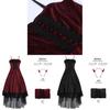 Gothic Vampire Queen Costume For Halloween Party With Polyester Fabric For Adults
