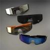 3PCS Flat Top Shield Fashion Punk Sunglasses Women Y2K Sun Glasses Men Mirror One Piece Eyewear 2000S 90S Goggles
