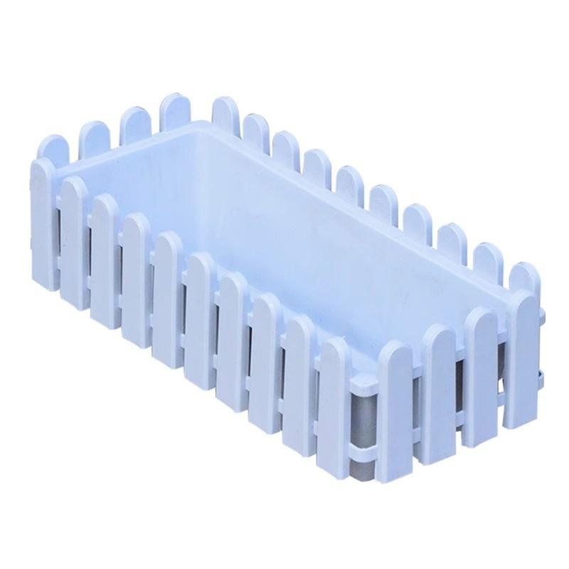 Exquisite Fence Shape Plant Pot Window Flower Box Outdoor Planter Box Planting Fencing Railing Decoration Accessories