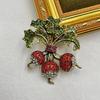 Women Men Vintage Palace Crystal Design Turnip Badges Brooches Classic Retro Unisex Baroque Suit Office Buckle Pins Accessories