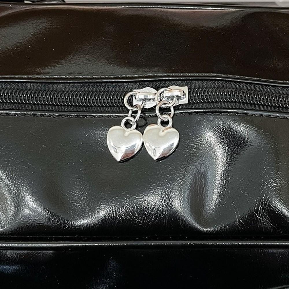 PU Leather Transparent Ita Bag Multi-pocket Design Harajuku Shoulder Bag  School