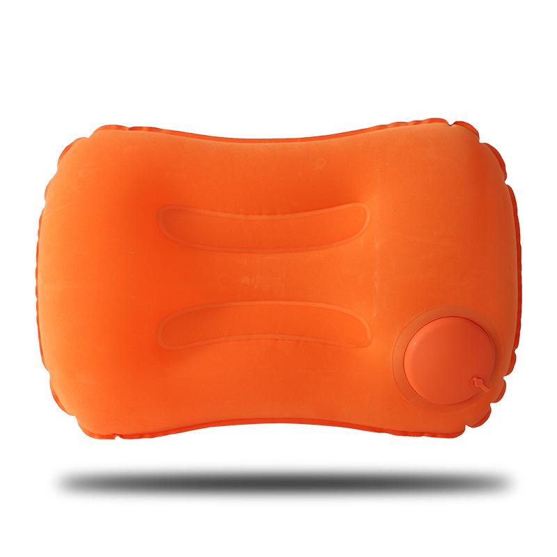 Flocked Inflatable PVC Travel Pillow for Camping and Outdoor Naps