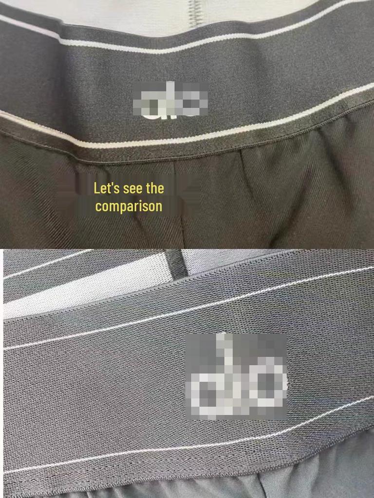 ALO Style High-Waisted Wide-Leg Women's Casual Pants with Reflective Logo Print and Elastic Waist