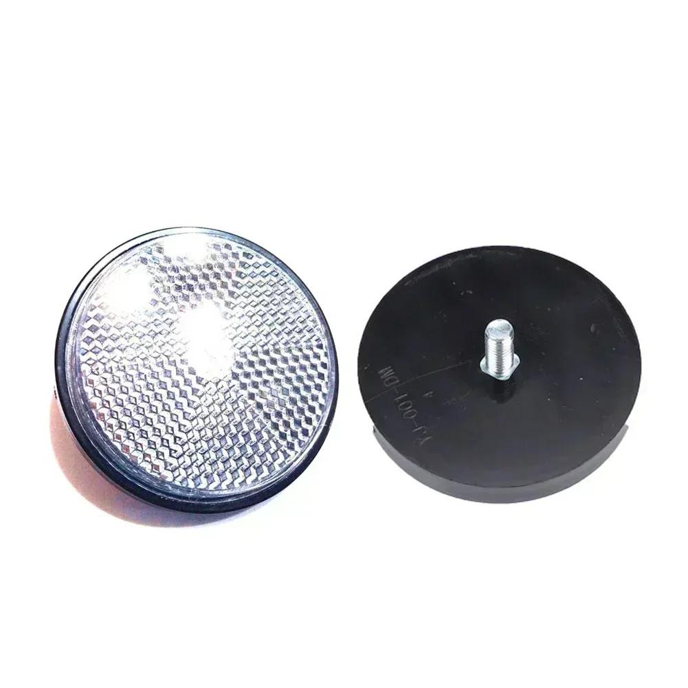 Motorcycle Circular Reflector Electric Vehicle Bicycle Waterproof Dustproof Night Warning Reflector 6mm Hexagonal Screw Fixation