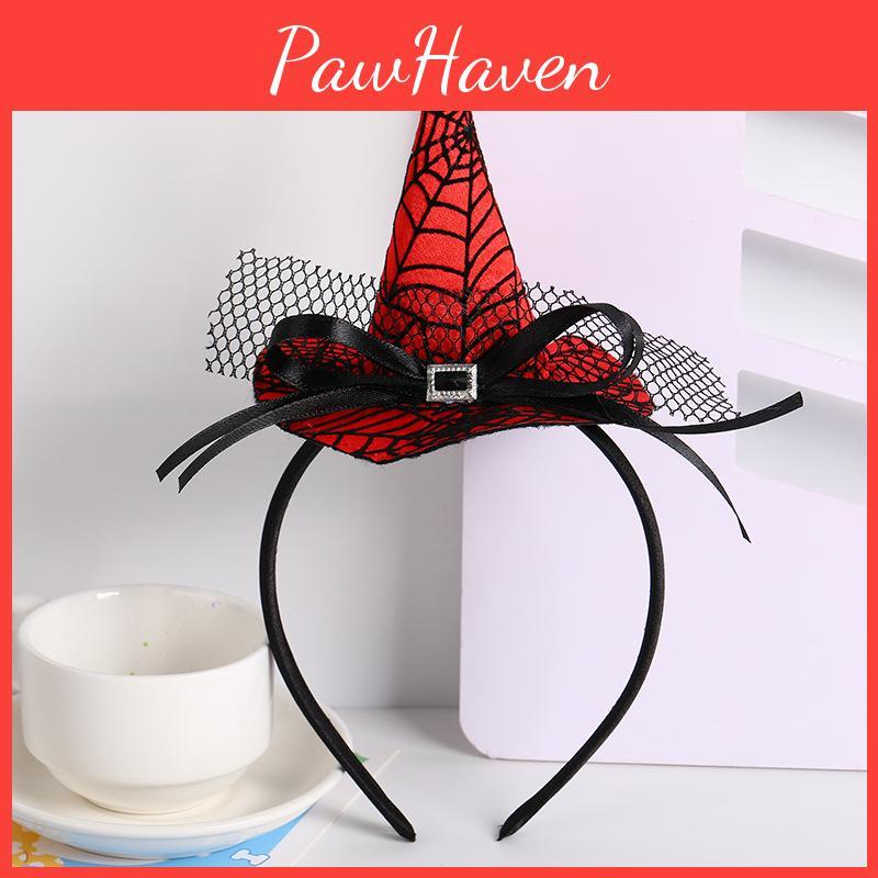 Handmade Halloween Hair Accessory With Spider And Witch Hat For Cosplay And Parties