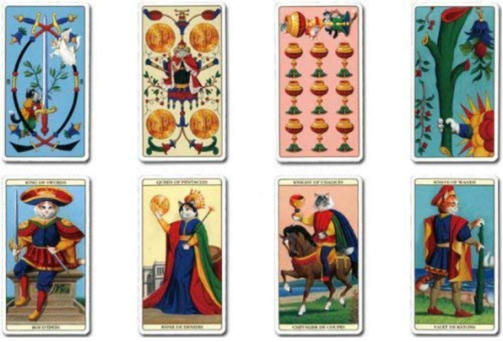 Tarotové karty 78 kusů Marseillská verze Tarotové věštění Kočka Japonský návod k použití součástí I.I.J [Marseillský tarot] [Originální]