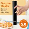 Ideal For Food Preservation& Travel Handheld Vacuum Sealer Machine, Compact Design Includes 10 Reusable Bags