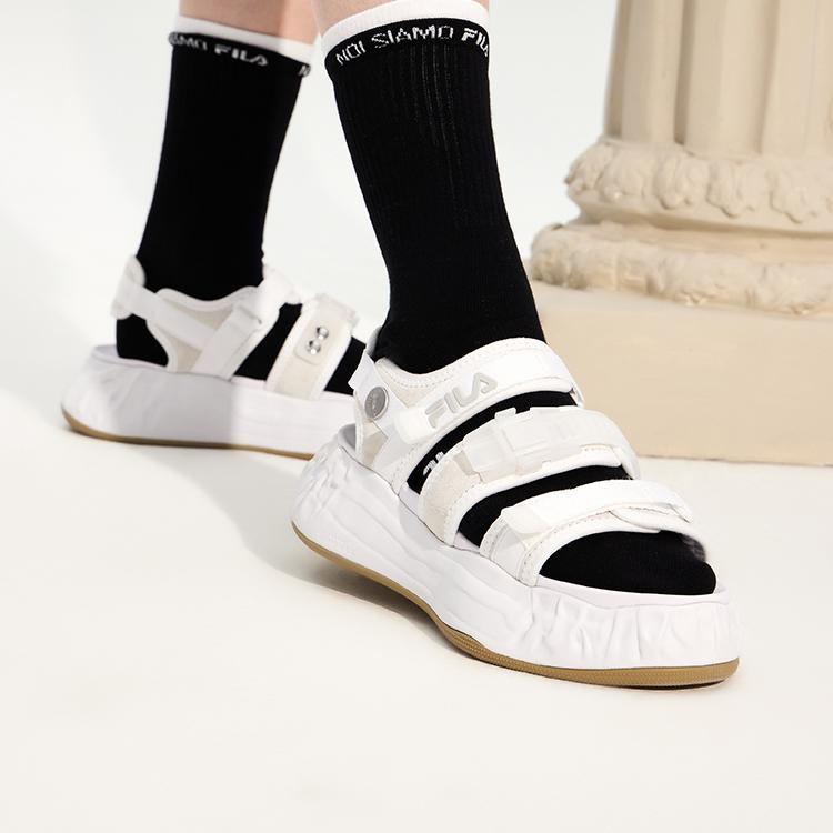 Fila Mihara Yasuhiro X Leather Sport Comfortable Beach Sandals Women Sandals FILA-White F12W224403FWT