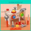 Repair Toolbox Wooden Screw Nut Disassembly Assembly Tool Table Toy Children