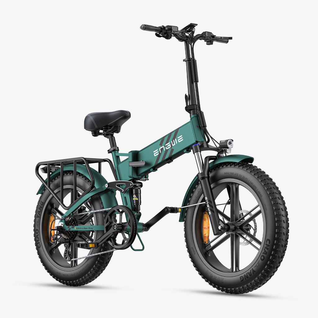 ENGWE ENGINE PRO 2.0 Folding Adult Aluminum Alloy Electric Bike 750W Motor 52V16Ah Battery 20 Inch All-Terrain Snow Tires E-Mountain Bike With TowSeat