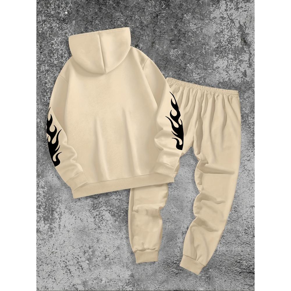 Men's Casual Pullover, Spring and Autumn Long Sleeved Sportswear Set, Casual Classic Cool Street Style, Suitable for Outdoor Wear