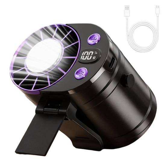 Portable Waist Clip Cooling Fan Speed Adjustable Fast Cooling USB Rechargeable Fan чёрный