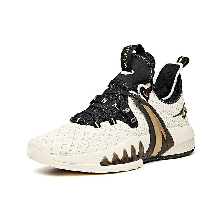 Anta GH2 Go Hard Hayward Slip Resistant Durable Low Top Basketball Shoes Men Basketball Shoes White Brown 112111103-1
