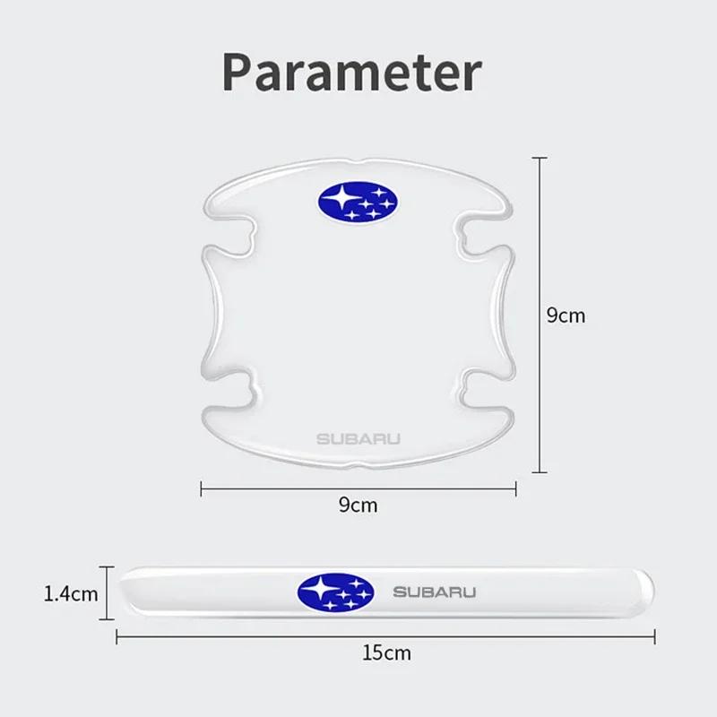 8Pcs Car Door Bowl Stickers for Subaru XV WRX BRZ FORESTER IMPREZA LEGACY OUTBACK STI Auto Handle Strips Protector Film Decals Z8