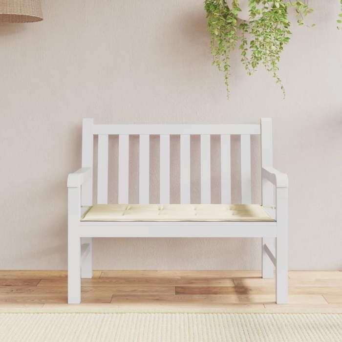 VidaXL Coussin de banc de jardin crème 120x50x3 cm tissu oxford 43198