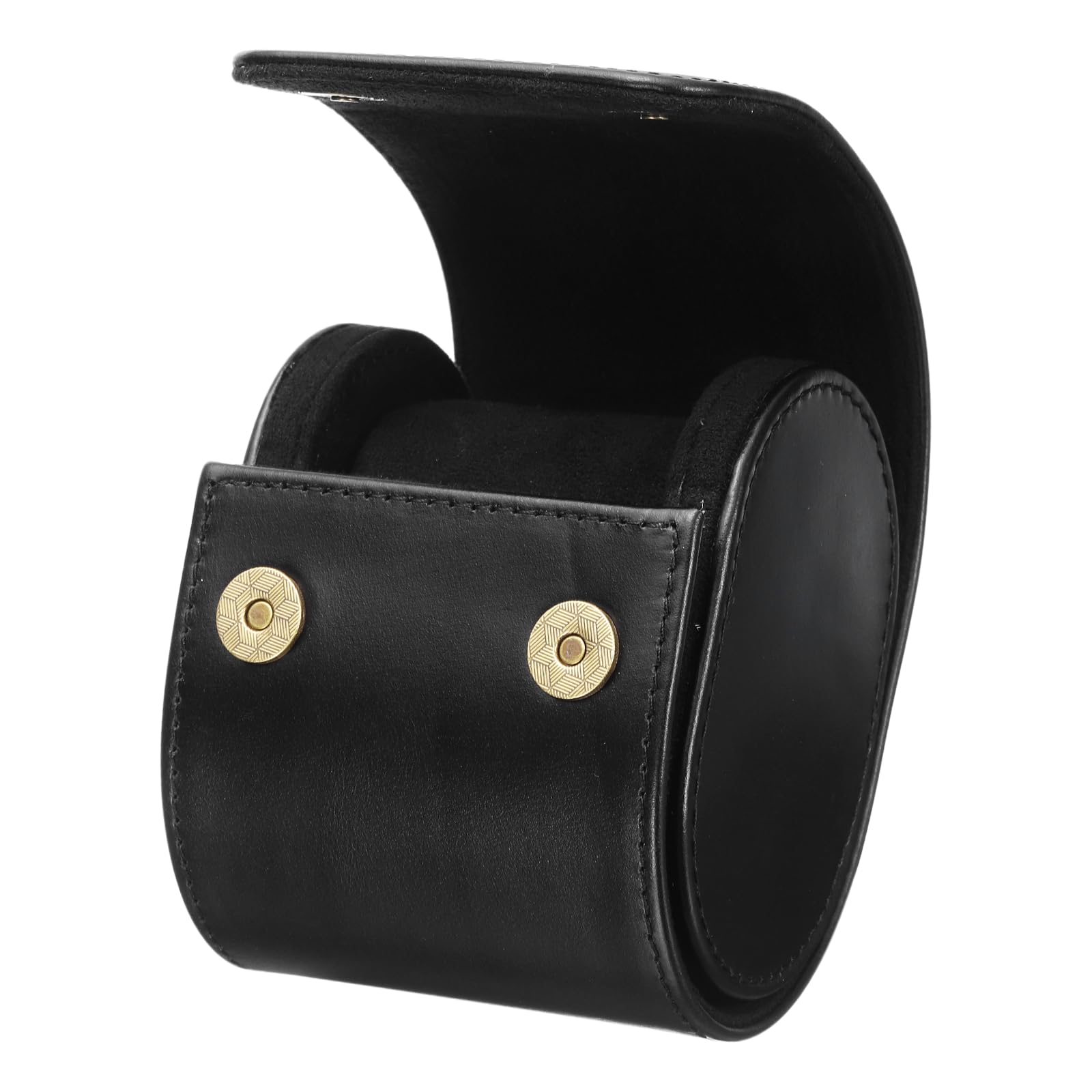 

uxcell Single Slot Travel Case for Watches, Unisex Portable Leather Watch Case with Removable Cushion, for Travel, Display, and Home Storage, Dark