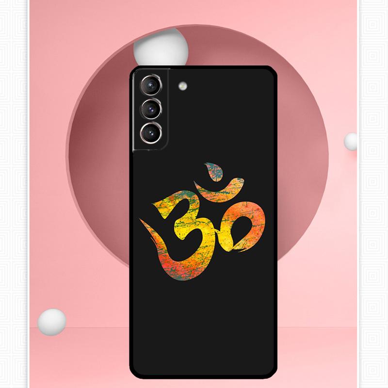 Aum Om Yoga Symbol Fitness Gym Hülle für Samsung Galaxy S24 S23 S22 Ultra Note 10 Plus Note 20 S9 S10 S20 S21 FE Rückseite