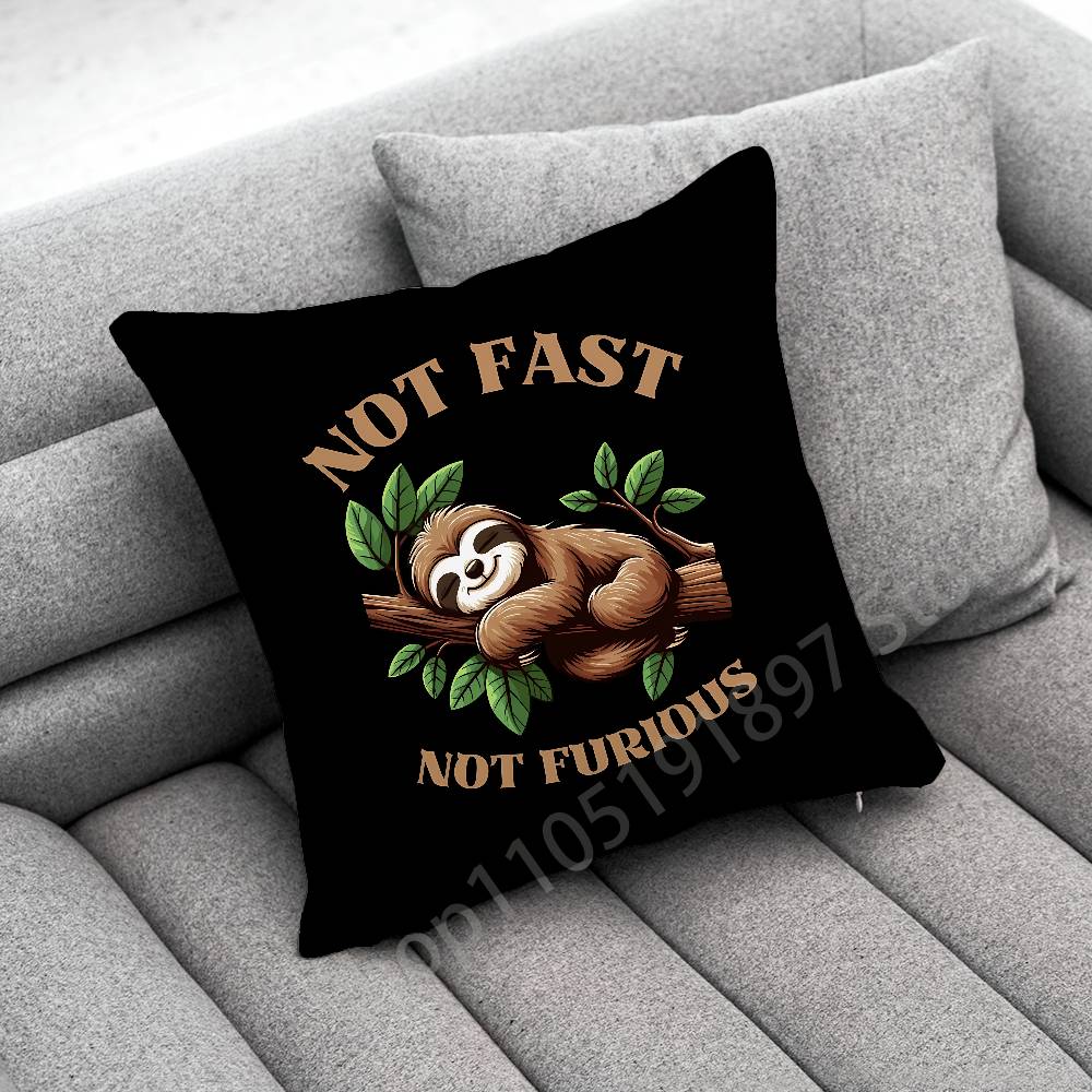 Yoga Sloth Sleep Cute Throw Pillow Case For 45*45cm 40cm 30cm 50cm 55cm Square Home Pillowcase Case
