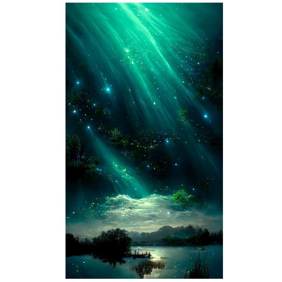 New Arrival 5D Diamond Painting Starry Sky Landscape Full Diamond Mosaic Cross Stitch  Kits Rhinestone DIY Embroidery Home Decor