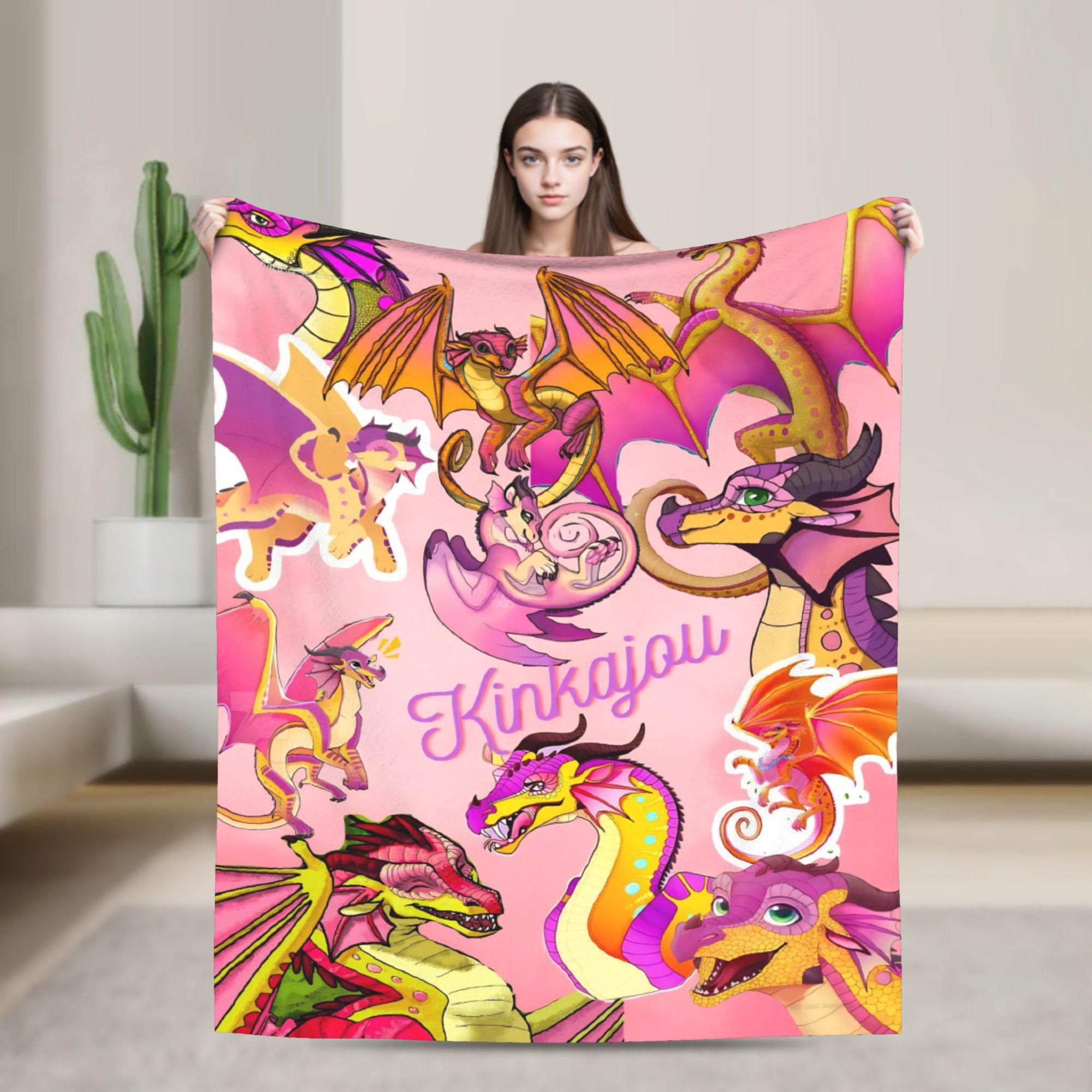 

Warm Soft Blanket Wings of Fire Throw Blanket Easily distracted by Dragon and Books nerds Flannel Bedspread For Sofa Bed Cover 75cmx90cm