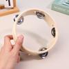 4/6/7/8/10 Zoll Handtrommeln Spielzeug Bildung Orff Musikinstrument Tamburin Handkurbelglocke Einreihiges Holz-Tamburin Schellen