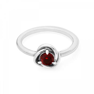Pandora 192993c01 Moment January Birthstone Red Eternity Circle Silver Ring
