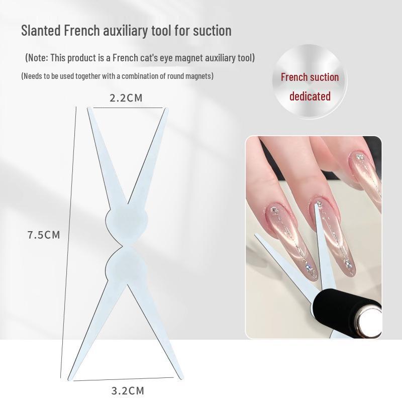 Nail Art Double-Ended French Style Cat Eye Magnet Tool