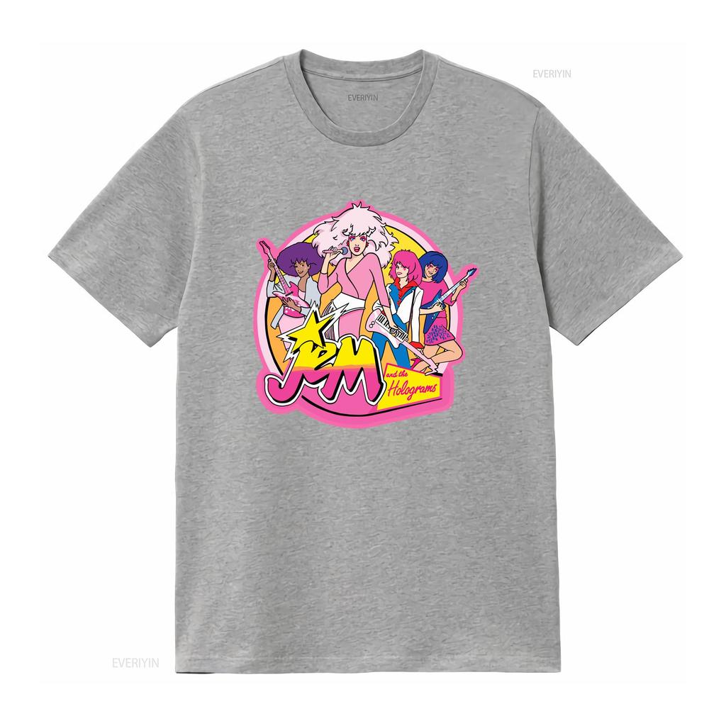 Jem and The Holograms T Shirt For Kids Summer Girl 80s Women Cartoon Summertime Star SweaT  vintage Washed homme Stylish