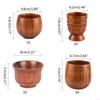Japanese for Creative Wooden Cup Household Solid Cups Belly Cups Tea Cup Wooden Sake Cup Tableware Material