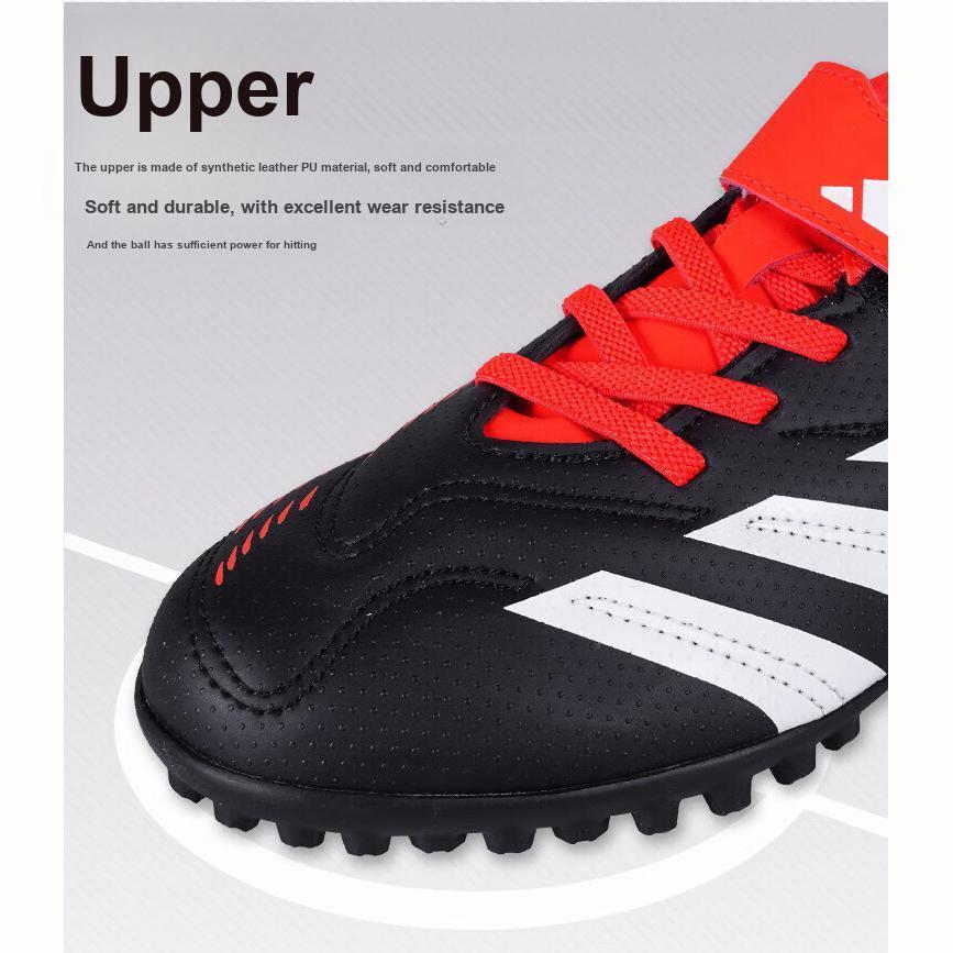 adidas Predator 24 Club Pu Skóra Syntetyczna Wygodne Lekkie Niskie Dziecięce Buty Piłkarskie Dziecięce Buty Piłkarskie Czarne IG5439