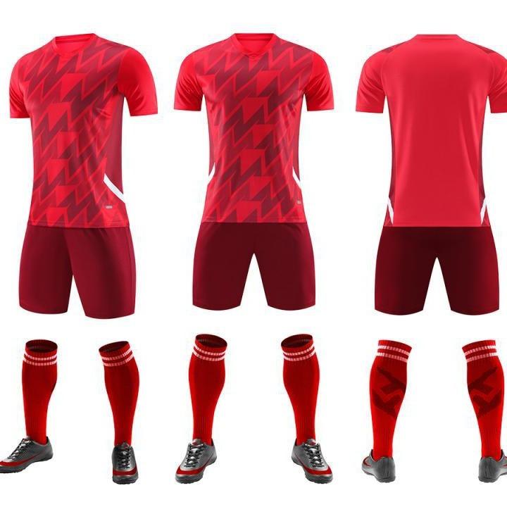 Short Sleeve Football Uniform Set Competition Training Team Uniform Adult Football Jersey Men'S And Women'S Suit Quick Dry Breathable 8022