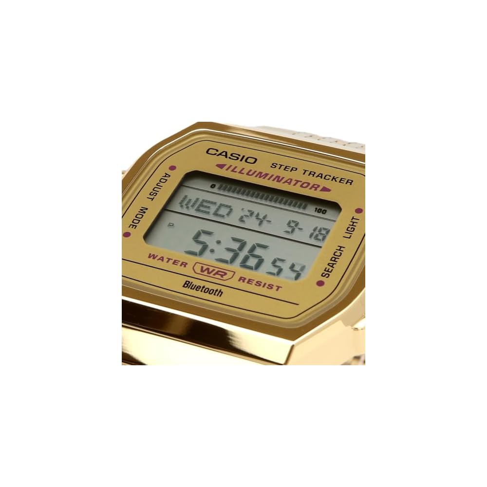 Casio ABL-100WEG-9A Bluetooth Digital Watch with Step Tracker Unisex Gold