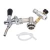 Beer Keg Dispenser Silver Stainless Steel Odorless Regulator Pressure Gauge Beer Keg Accessory Kit