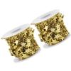 2 Peças ABS Estrela de Cinco Pontas Pérolas Contas Cordão para Casamento Buquê de Noiva Decoração de Natal(Ouro