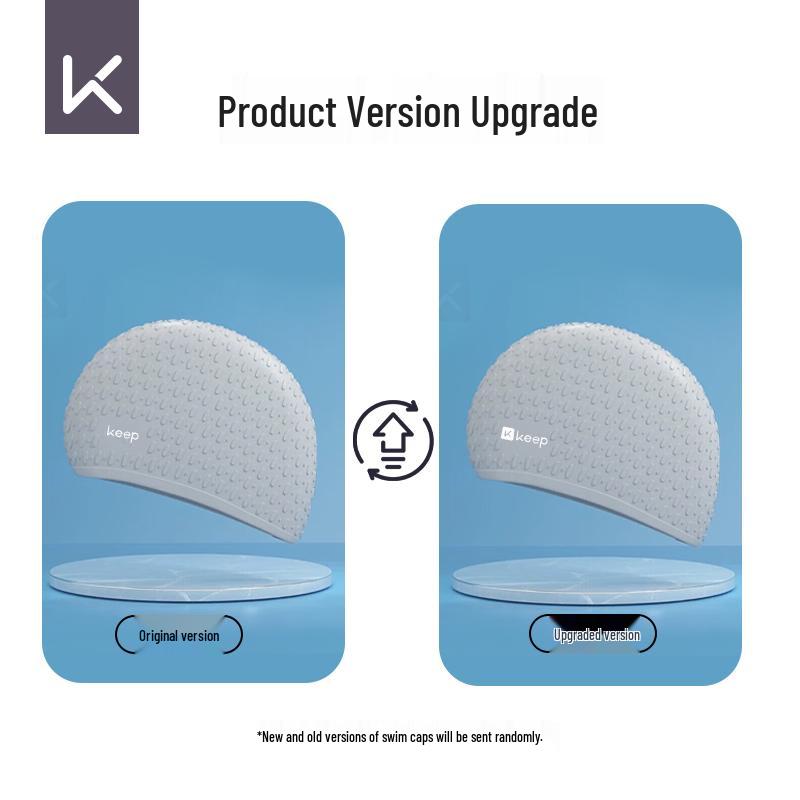 Keep Waterproof Silicone Swimming Cap for Adults with Long Hair