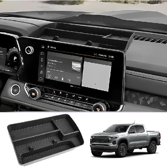 LUWU 2025 2026 Traverse Dashboard Storage Tray Compatible With 2024 2025 2026 Chevrolet Traverse Accessories Behind Screen Organizer 2025 2026