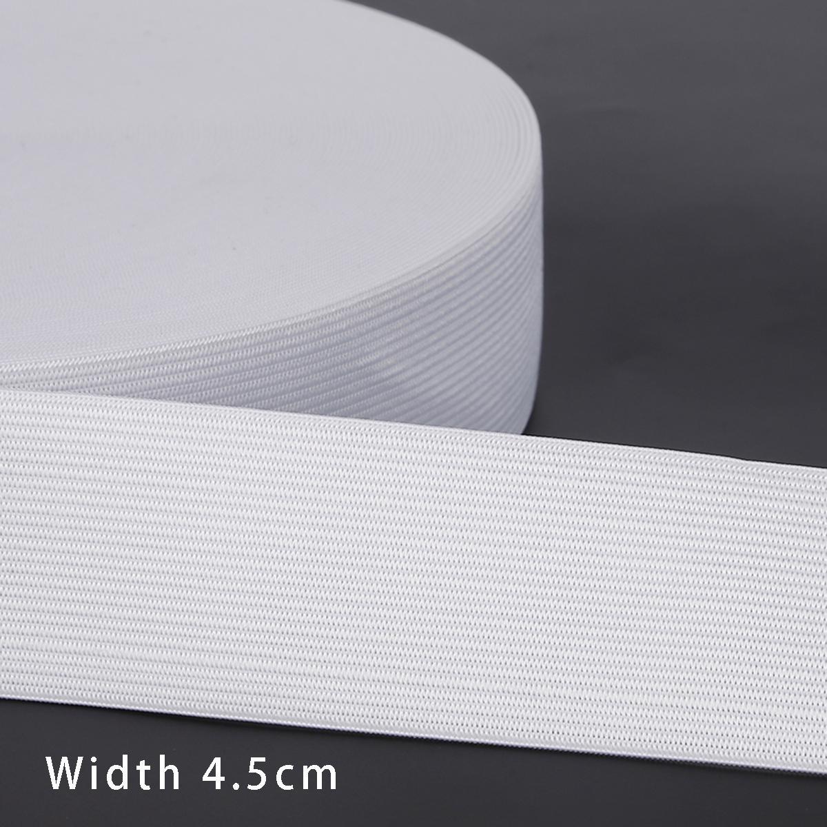 

5-ярдова плоска гумка для шиття аксесуарів для одягу тасьми швейних аксесуарів для одягу 4.5cm білий