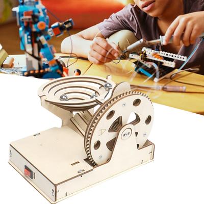 1Set Spinning Marble Track Praktische Fähigkeit Kreatives leichtes nützliches Puzzle Elektrisches DIY Mechanisches Getriebe Engineering Spielzeug für die Schule
