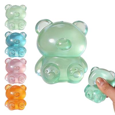 Medvídek Mačkací Hračka Měkký TPR Fidget pro Uvolnění Stresu Realistický Design Gumových Bonbónů Pomalu Se Zvedající Hračka Novinka Dárek pro Úzkostné Party Laskominy