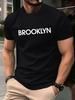 Brooklyn Stati Uniti Stampato Uomo Retro T-shirt Cotone TuttoAbbinabile T-shirt Trendy Strada Manica Corta Unisex Girocollo Morbido Vestiti