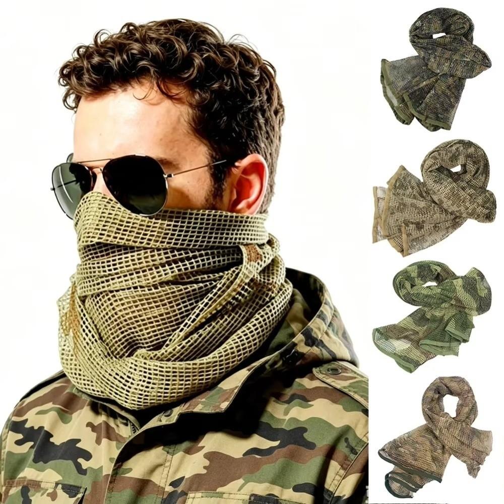 Camouflage Head Wrap Breathable Netting Neck Scarf Durable Mesh Scarf  Outdoor Sports