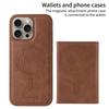 Für iPhone 15 Pro Max Magnetische Hülle BETOPNICE Leder Handyhülle Ständer mit Abnehmbarer Kartentasche