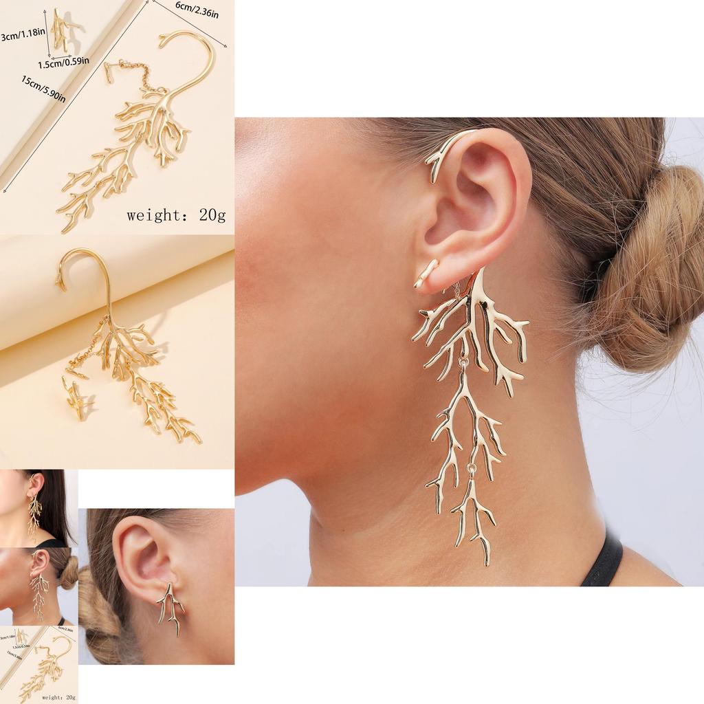 Coral Animal Design Alloy Earrings For Women Trendy Spring 2025
