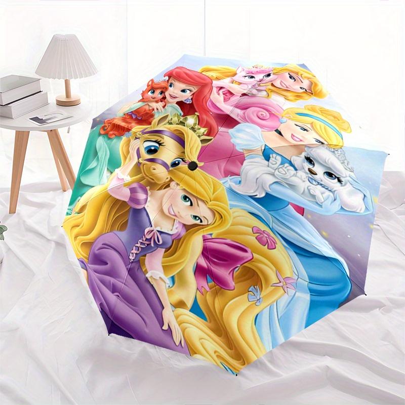 

1pc Disney Princess Palace Pets Fully Automatic Folding Portable Umbrella, 8 Iron Frames, Three-Fold Design, Suitable for All Seasons, Suita