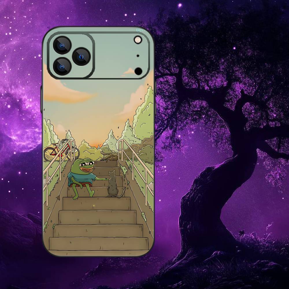 

P-Pepe The Funny Frog Phone Case For iPhone 17,16,15,14,13,12,11,Pro,Max,Plus,E,Air,Mini Protective TPU Cover iPhone14Pro