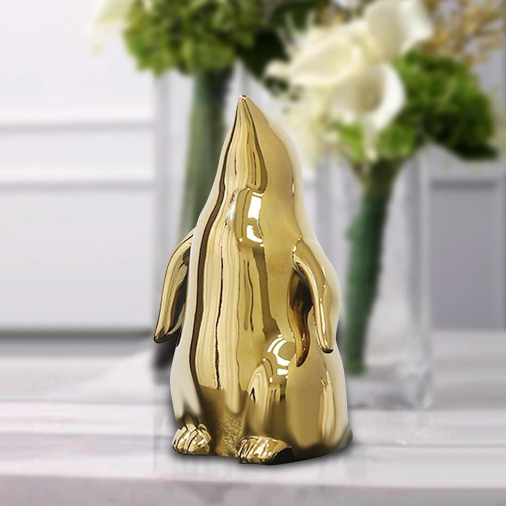 3 Pieces Penguin Sculpture Statue Porcelain Ceramic Decorative Nordic