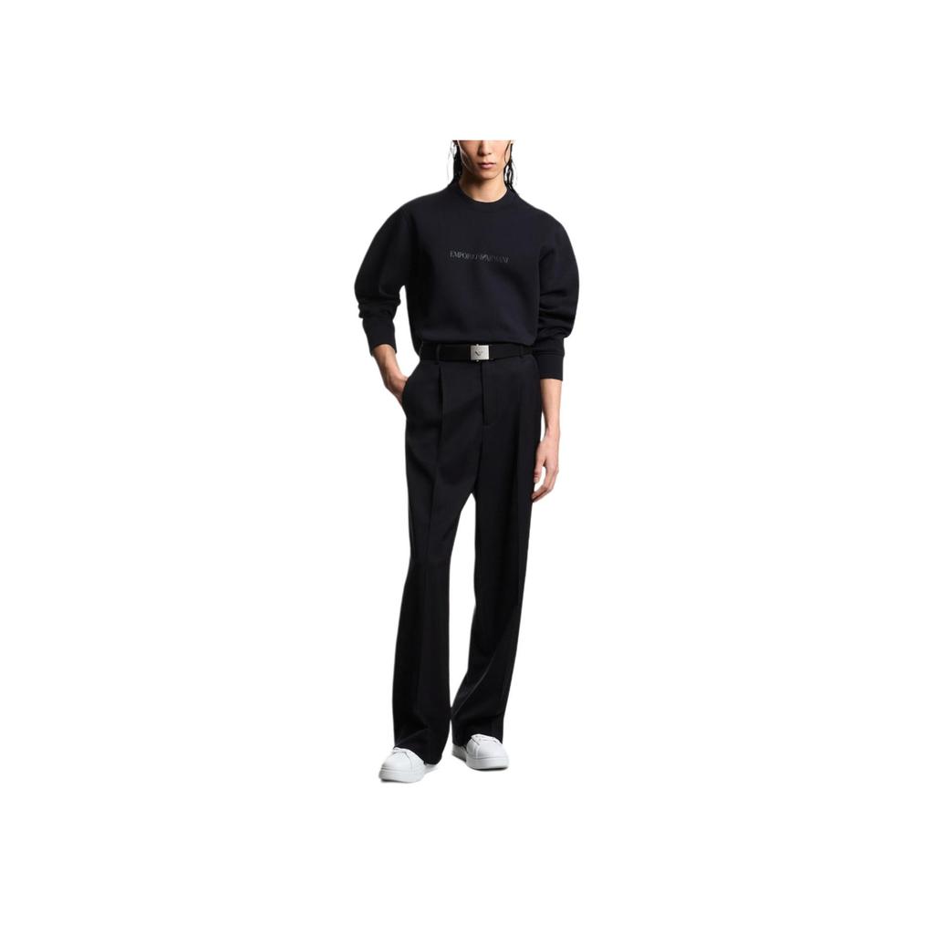 Emporio Armani Ss26 Crew Neck Pullover Letter Print Long Sleeve Sweatshirt Men sweatshirt EM004541-AF10013-MB563
