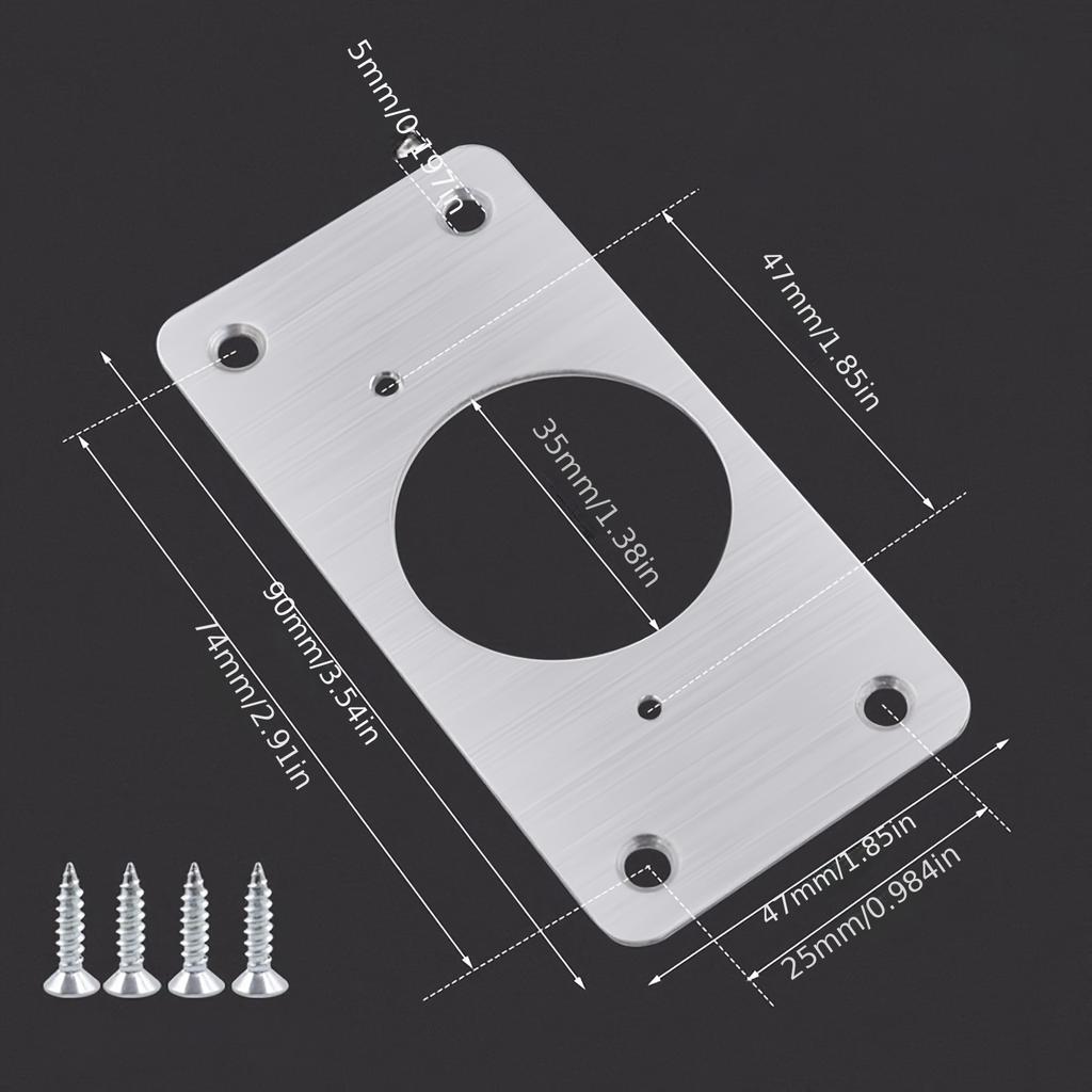 8PCS Hidden Door Hinges For Cabinet Door Installation Kitchen Cabinet Door Fixing Plate Furniture Hardware