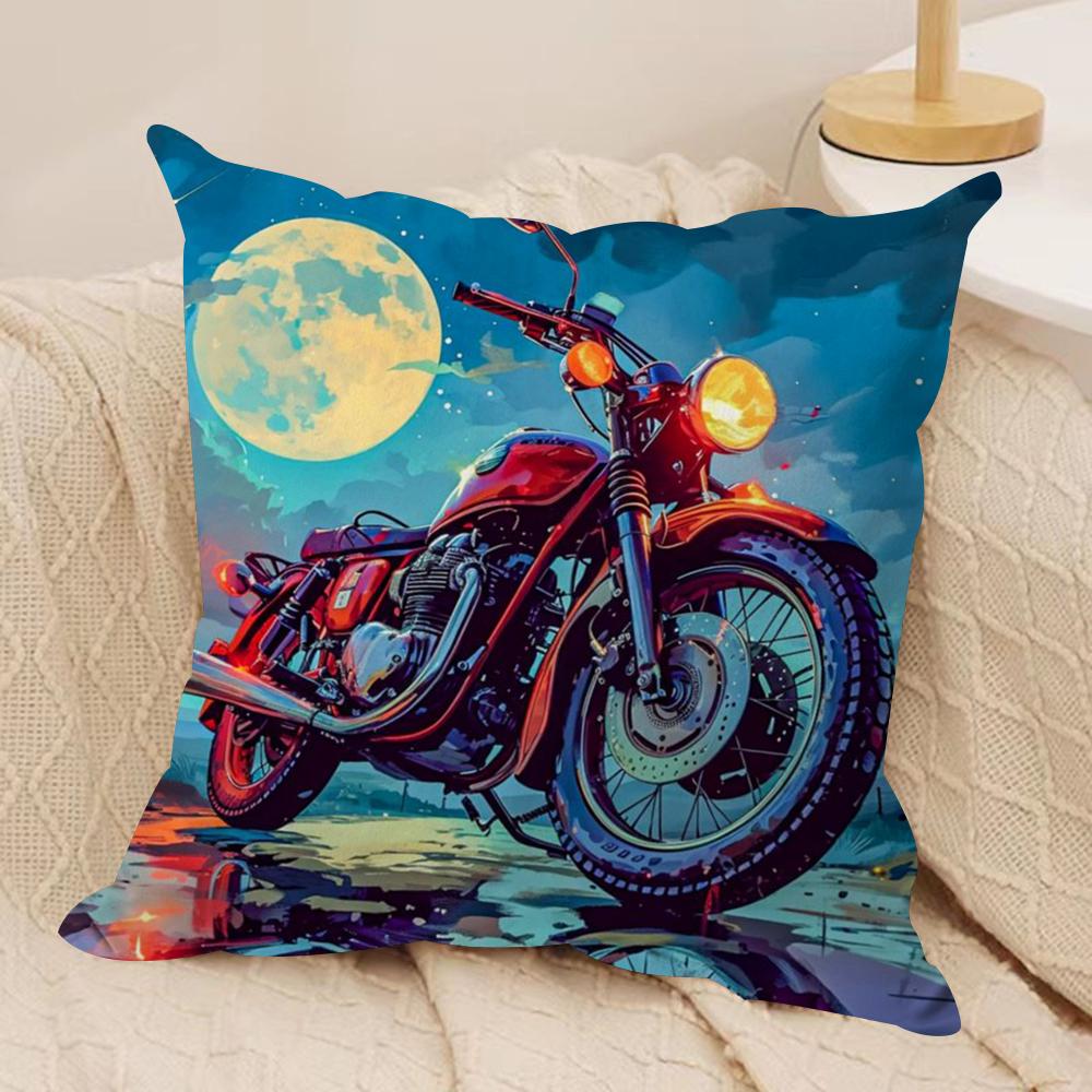 Watercolor Car Cushion Cover Silky Short Plush DoubleSided Printed Pillow Case for Sofa All Seasons Home Decor Gift
